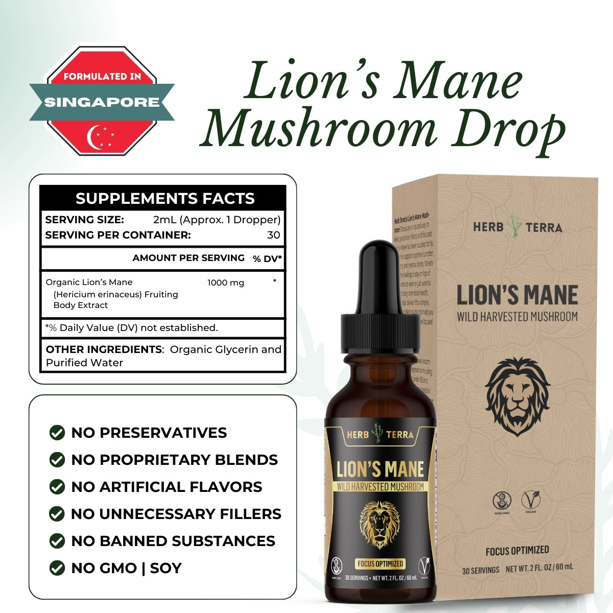 Lions Mane Mushroom Drops