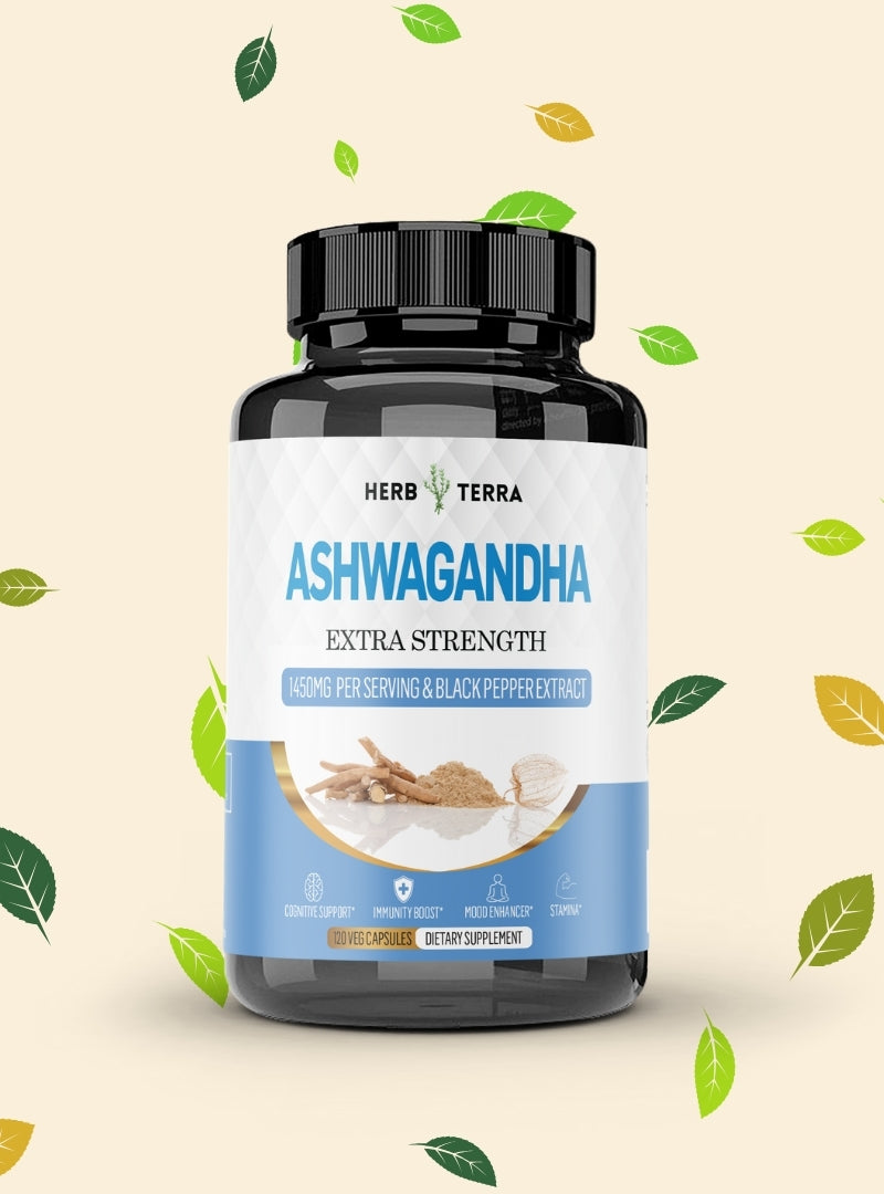 Ashwagandha Capsules 1450mg - Stress & Anxiety Relief