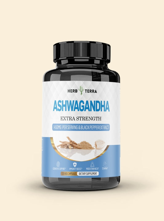 Ashwagandha Capsules 1450mg - Stress & Anxiety Relief