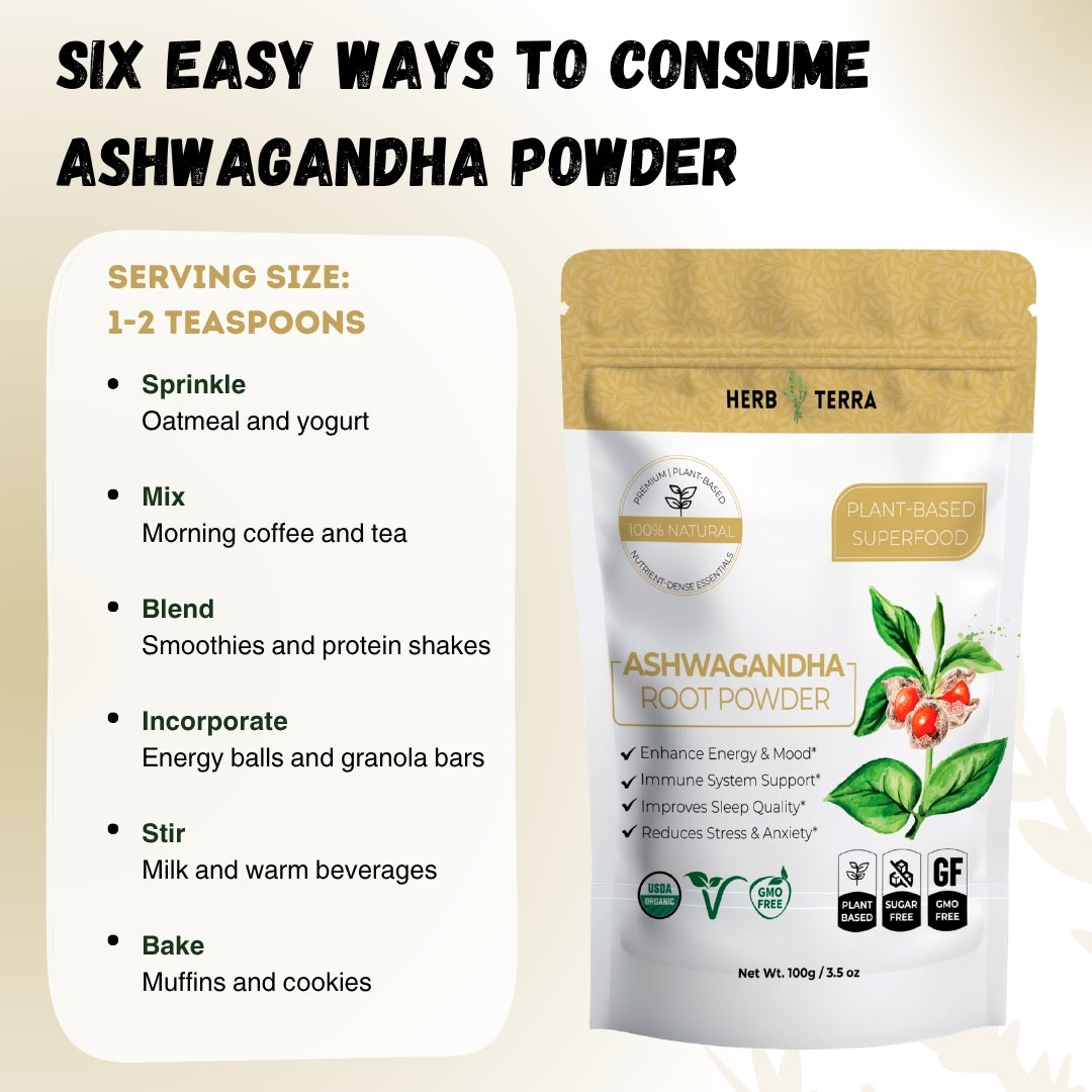Organic Ashwagandha Powder 100g