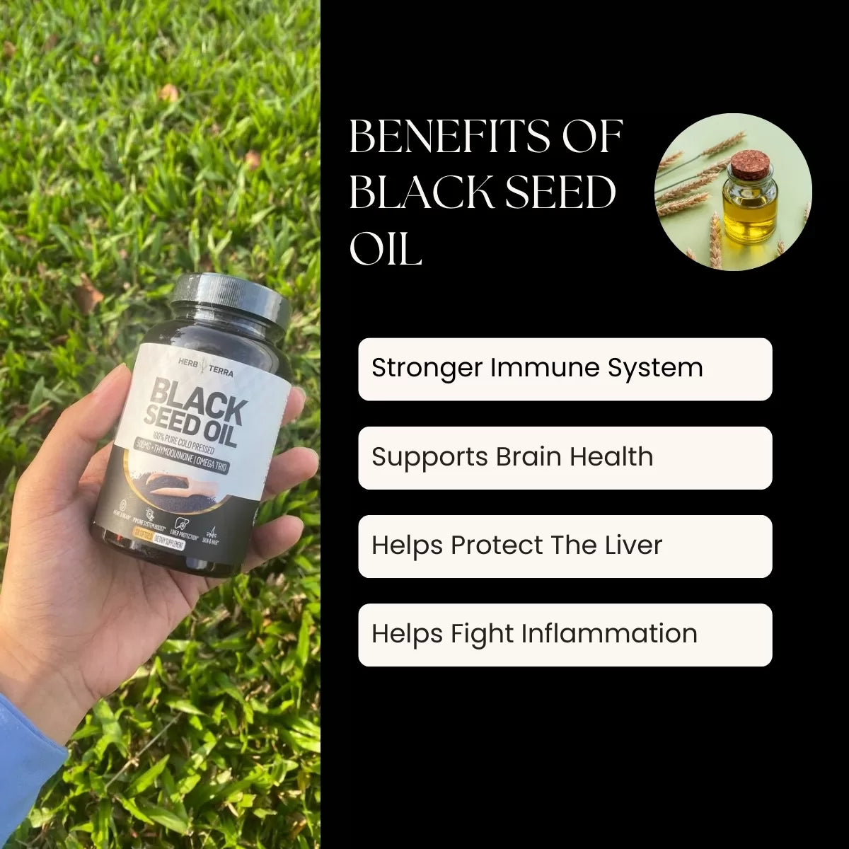 Black Seed Oil Capsules 1000mg | Habbatus Sauda Supplement