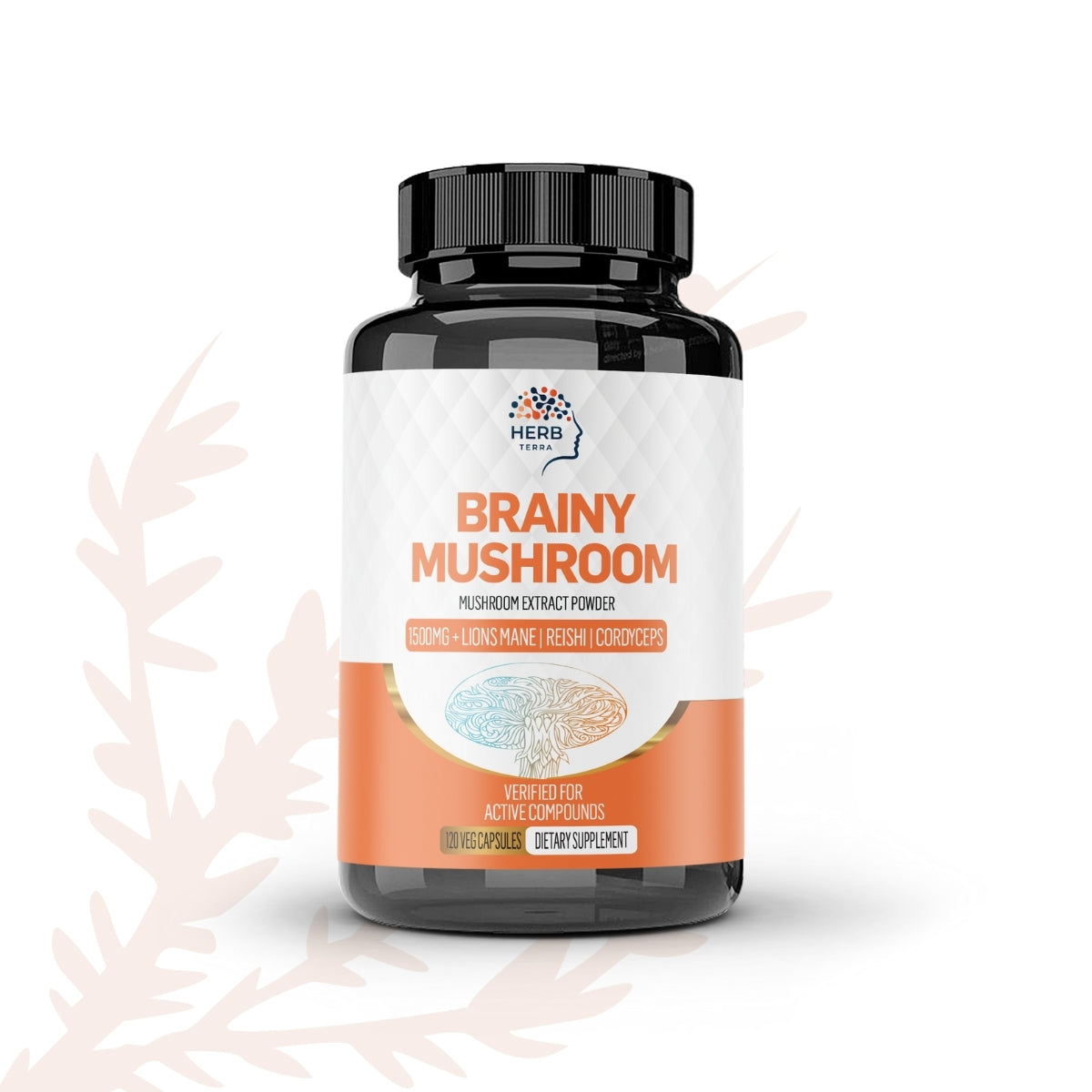 Brainy Mushroom | Reishi, Lion’s Mane, Cordyceps | 120 Capsules