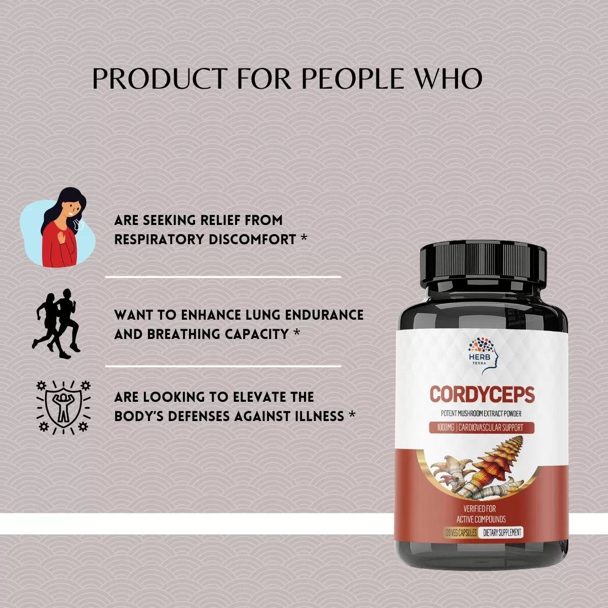 Cordyceps, 1000mg, 120 Veg Capsules