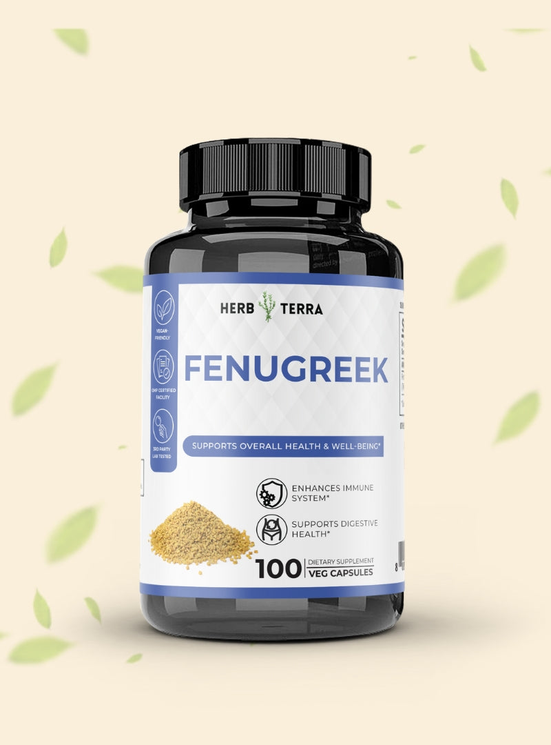 Fenugreek 900mg — Non-GMO, 100 Vegan Capsules