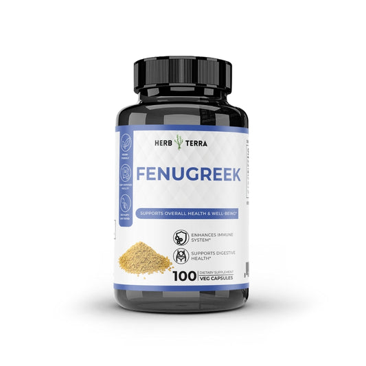 Fenugreek 900mg — Non-GMO, 100 Vegan Capsules