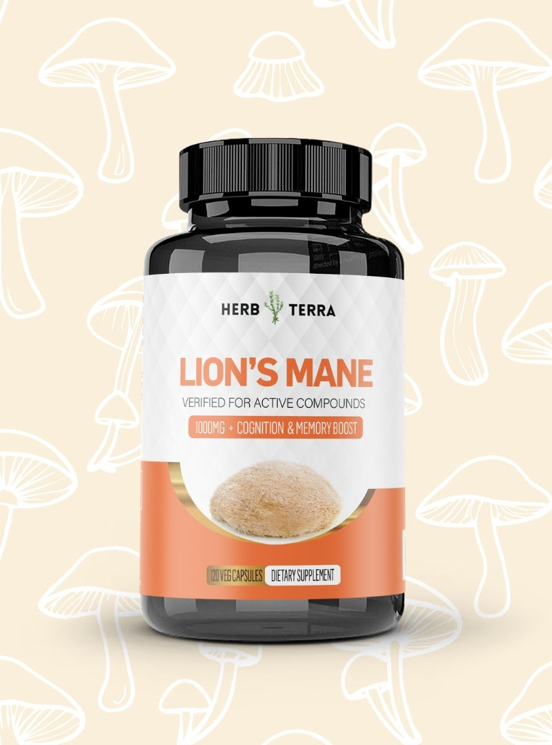 Lion’s Mane Mushroom Cognition | Brain Clarity | 120 Capsules