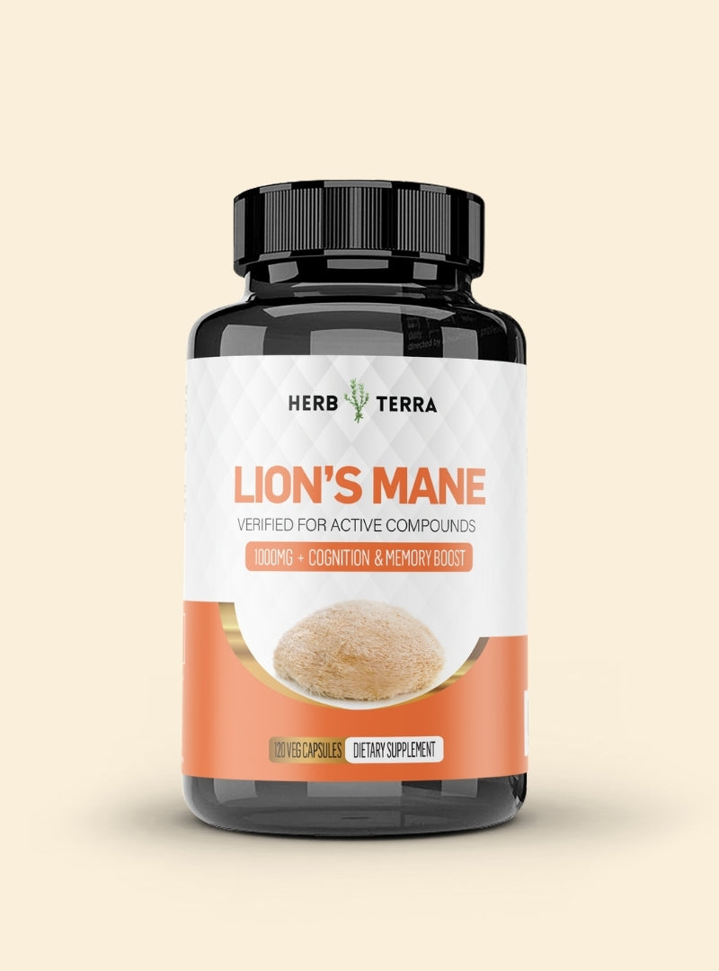 Lion’s Mane Mushroom Cognition | Brain Clarity | 120 Capsules