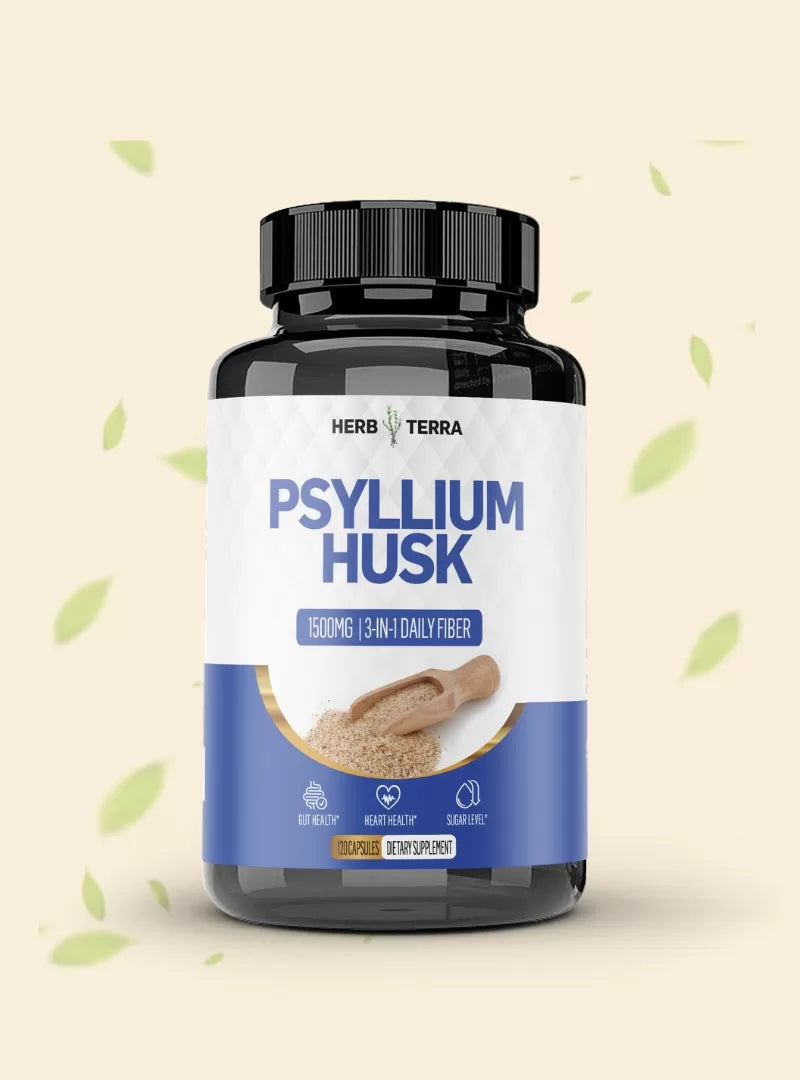 Psyllium Husk Capsules | 120 Capsules | Digestive &amp; Heart Health