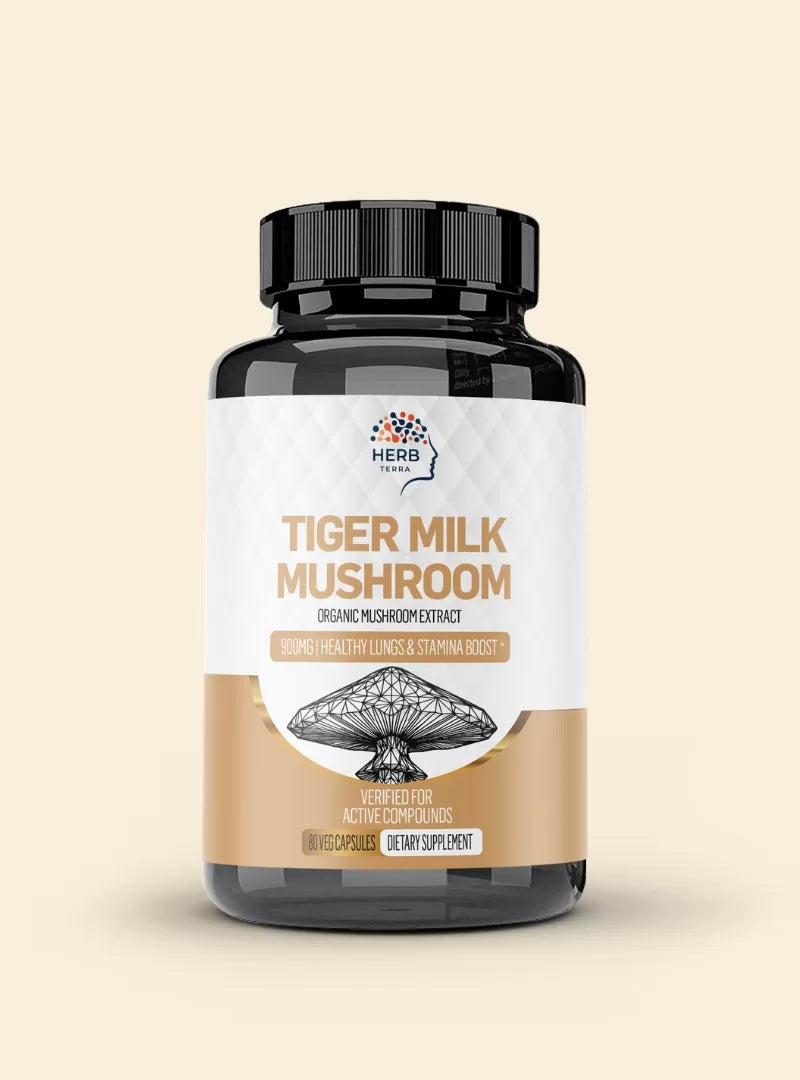 Tiger Milk Mushroom 虎乳芝 | 80 Capsules | (Lignosus Rhino)