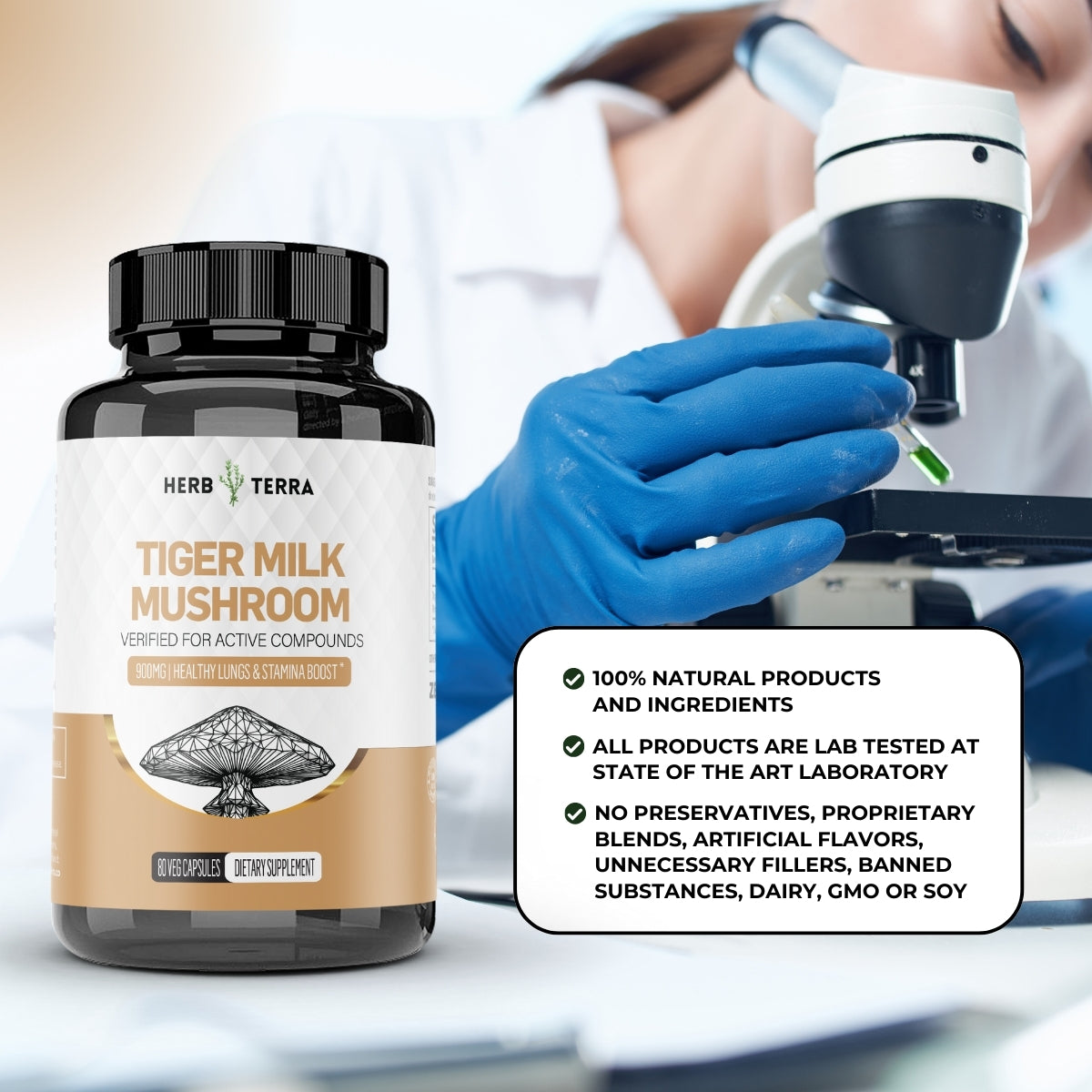 Tiger Milk Mushroom 虎乳芝 | 80 Capsules | (Lignosus Rhino)